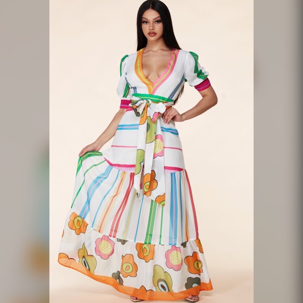 Cartagena Florals Maxi Dress